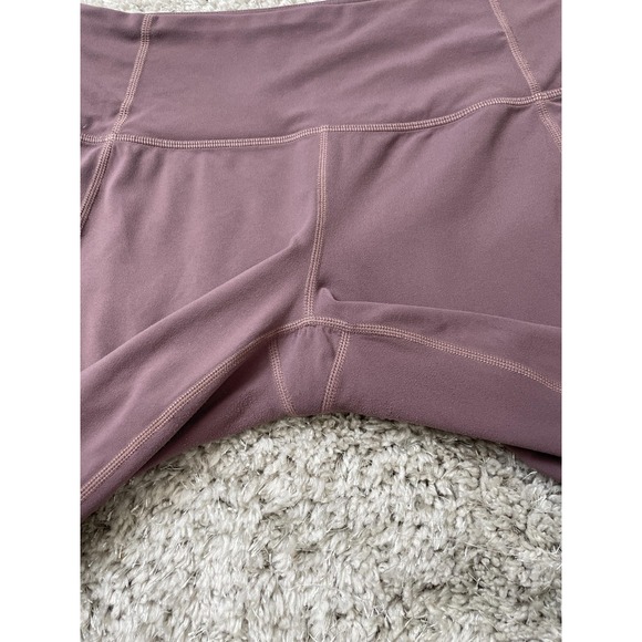 Athleta Leggings Womens Large Petite Purple Mesh High Rise Yoga Activewear Gym - Picture 4 of 11